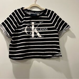 Calvin Klein Striped Crop Top